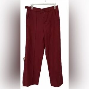 Zara Trafaluc Collection Woman’s Pants with belt,  Burgundy, Sz L